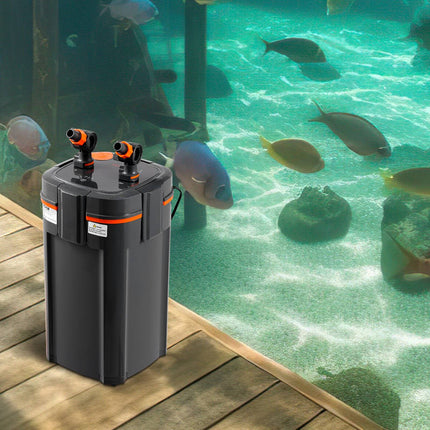 Aquarium Canister Filter With 12W UV, 100-Gallon, Quiet