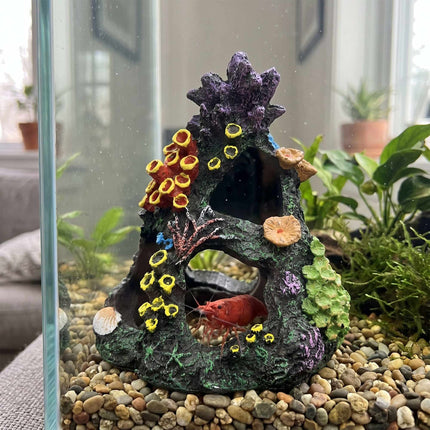 Aquarium Coral Cave Decor, Polyresin, Fresh Or Saltwater