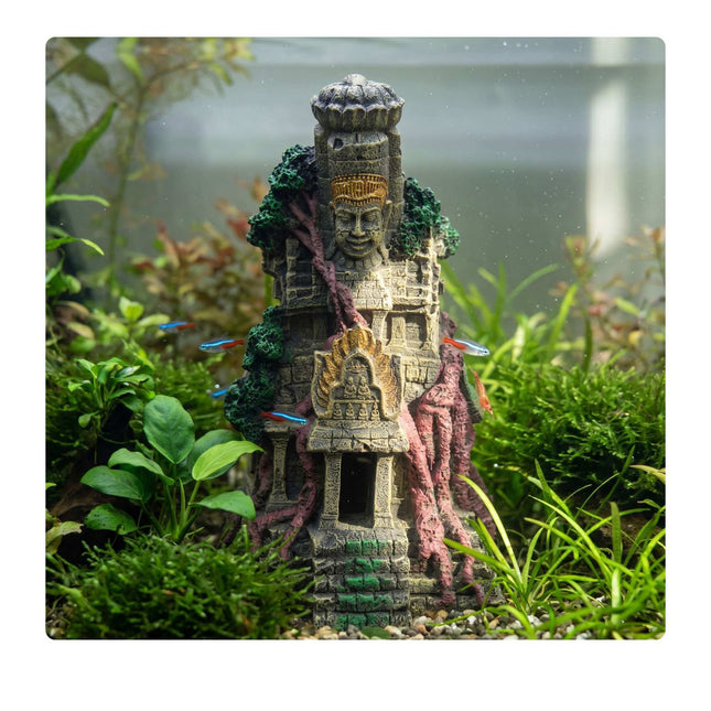 Aquarium Tempel Ornament, Polyresin Höhlenversteck