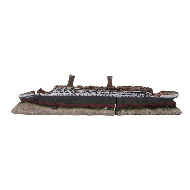 Aquarium Titanic-Schiffswrack-Ornament, ungiftiges Harz