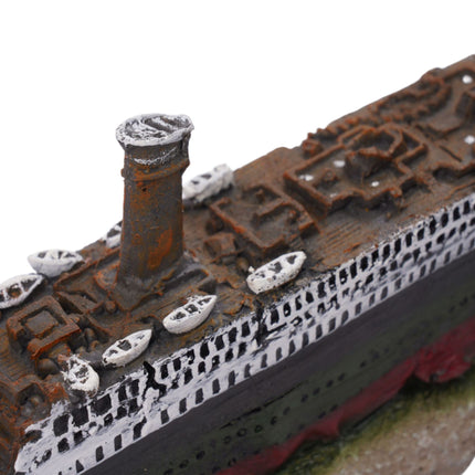 Aquarium Titanic Shipwreck Ornament, Non-Toxic Resin