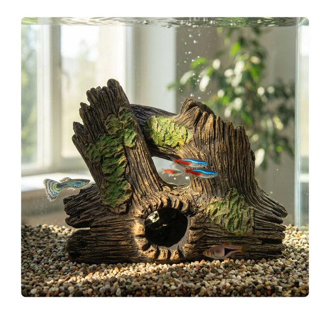 Aquarium Baumstamm-Ornament – Polyresin Versteckhöhle