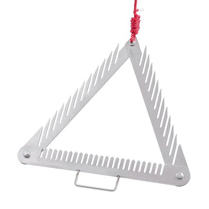 Aquatic Weed Rake, 24-Inch 3-Sided, Stainless Steel, 30 Ft Rope
