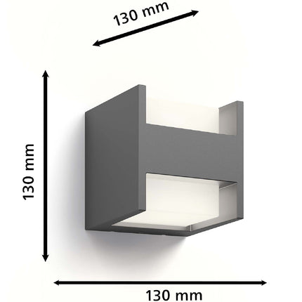 Arbor Wandleuchte Ultra Effiziente LED 2x3,8W 800lm Anthrazit