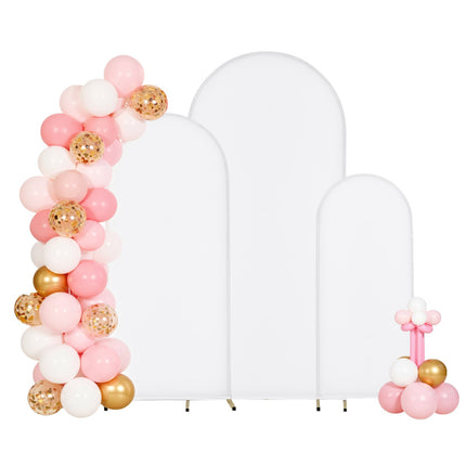 Arch Backdrop Stand Set of 3, Gold Metal, 1.2–1.8 m
