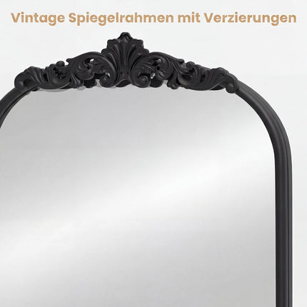 Arched Baroque Wall Mirror, Gold Frame, 76x51/90x61 cm