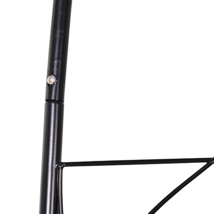 Kovový zahradní oblouk s mřížkou, 114x30x230 cm, černá