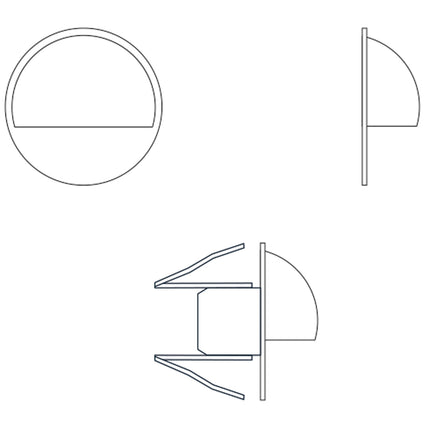 Aries 4 lampes 10lm Ø3,5cm Noir