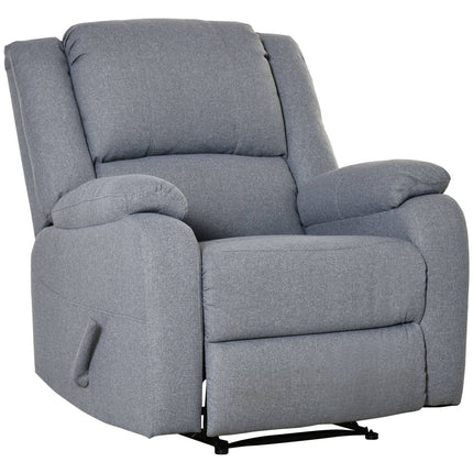 Liegesessel mit Seitentasche, grau Leinen-Polyester
