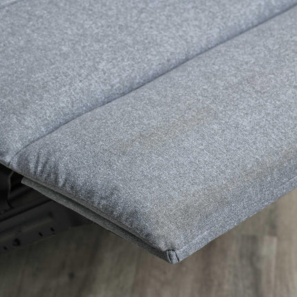 Liegesessel mit Seitentasche, grau Leinen-Polyester