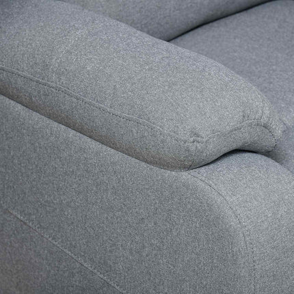 Liegesessel mit Seitentasche, grau Leinen-Polyester