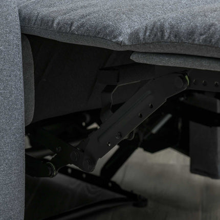 Liegesessel mit Seitentasche, grau Leinen-Polyester