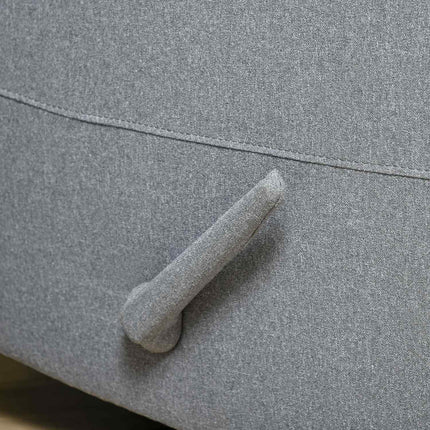 Liegesessel mit Seitentasche, grau Leinen-Polyester