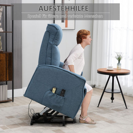 Liegesessel mit Aufstehhilfe, Massagefunktion und Fußstütze