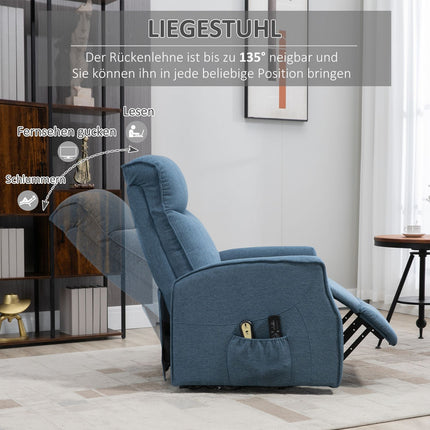 Liegesessel mit Aufstehhilfe, Massagefunktion und Fußstütze