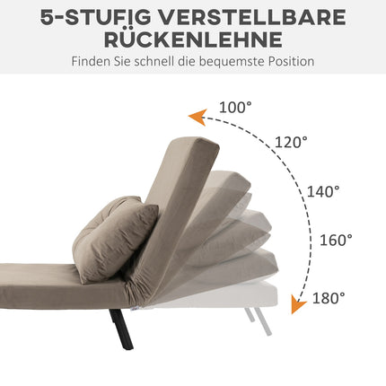 Sesselbett, Samt-Optik, verstellbare Rückenlehne