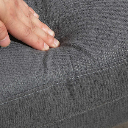 Sessel Loungesessel mit gepolsterter Leinenoptik, dunkelgrau
