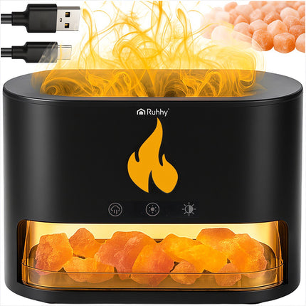 Aroma Diffuser Humidifier, 250ml, LED Fireplace Effect