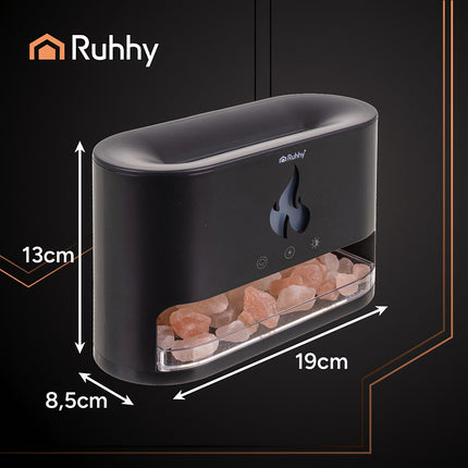 Aroma Diffuser Humidifier, 250ml, LED Fireplace Effect