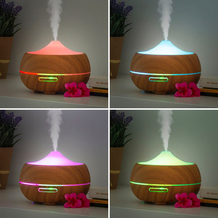 Aroma difuzér a zvlhčovač s vícebarevnou LED Wooden-Effect InnovaGoods