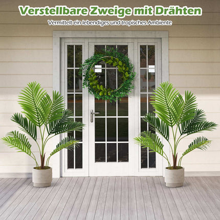 Artificial Areca Palm Set, 90 cm, Indoor, Maintenance-Free