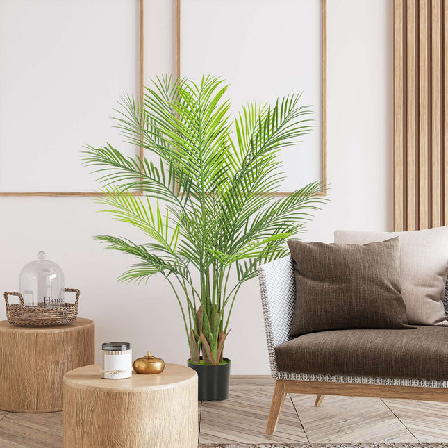 Künstliche Areca-Palme, 120 cm, UV-beständig für Innen- und Außenbereich