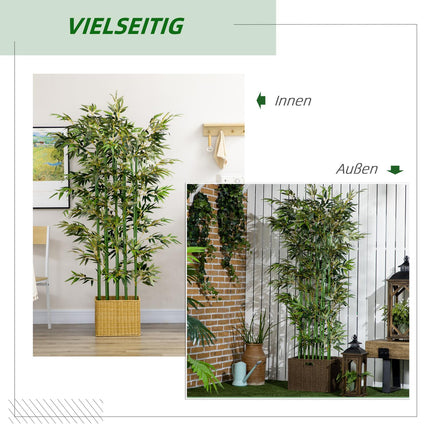 Artificial bamboo plant, 180cm, pine pot, indoor/outdoor