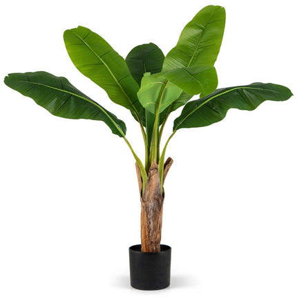 Artificial Banana Leaf Plant Set, 107 cm, PEVA, 2-Pack