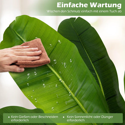 Artificial Banana Leaf Plant Set, 107 cm, PEVA, 2-Pack