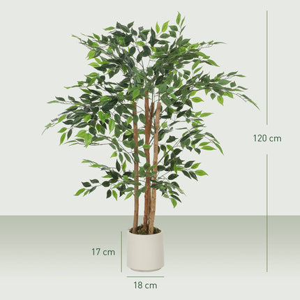 Künstlicher Banyan-Baum 120 cm, Echtholzstamm