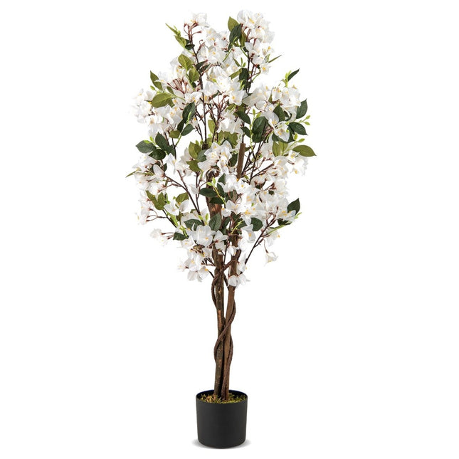 Umělá bougainvillea, 120 cm, bílé květy