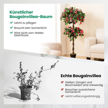 Artificial Bougainvillea Tree, 150 cm, 252 Flowers, Potted