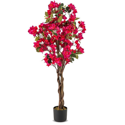 Artificial Bougainvillea Tree with Pot, 120 cm, Pink