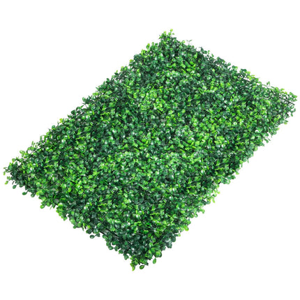 Artificial Boxwood Hedge Panels, 24-Pack, UV Resistant