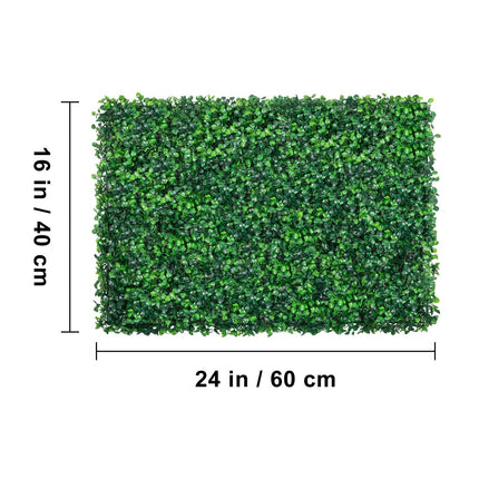 Artificial Boxwood Hedge Wall Panels, 12-Pack, UV 24x16 In