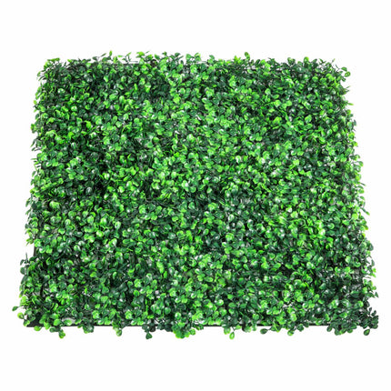 Artificial Boxwood Hedge Wall Panels, UV, 24-Pack 20x20 In