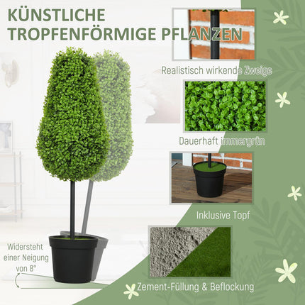 Umělý zimostráz, sada, 90cm, tvar kapky, odolný UV