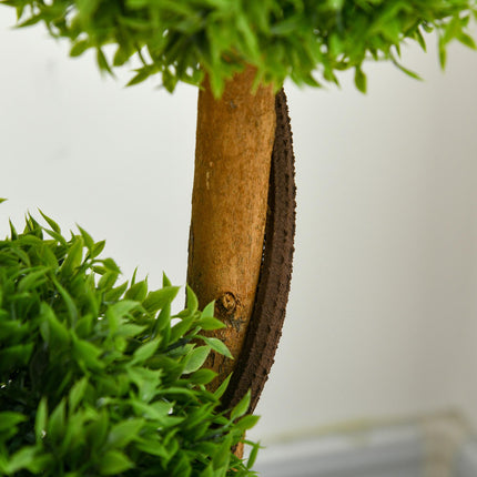 Artificial Boxwood Topiary, 110cm, UV-Resistant, 3 Balls