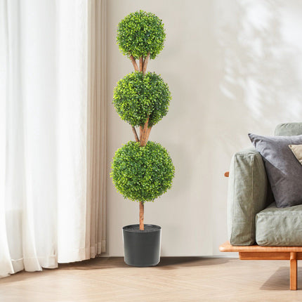 Artificial Boxwood Topiary Trees, 48 Inch, Set of 2