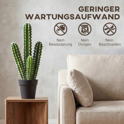 Künstliche Kaktuspflanze im Topf – 53 cm, pflegeleicht