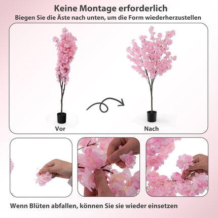 Umělá sakura, 190 cm, růžové květy
