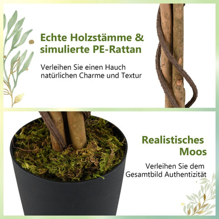 Künstlicher Kirschblütenbaum im 2er-Set, 150 cm, Rosa