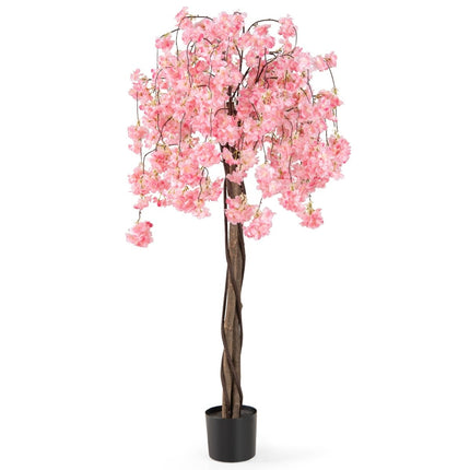Umělá sakura v květináči, 163 cm, růžové květy