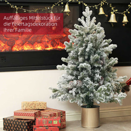 Artificial Christmas tree, 100cm, snowy, flame retardant