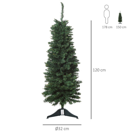 Künstlicher Weihnachtsbaum, 1,2 m, 212 Zweige, PVC, Grün