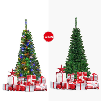 Künstlicher Weihnachtsbaum 135 cm, 150 LED-Lichter, Metallständer