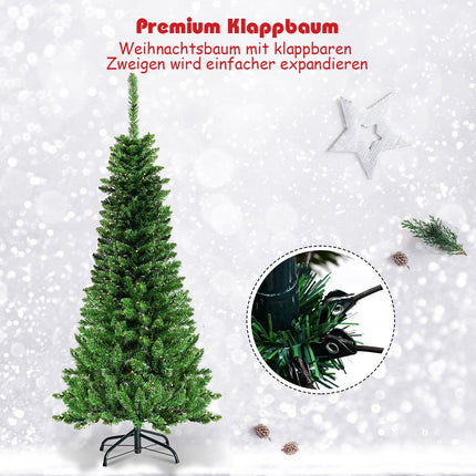 Künstlicher Weihnachtsbaum 135 cm, 150 LED-Lichter, Metallständer