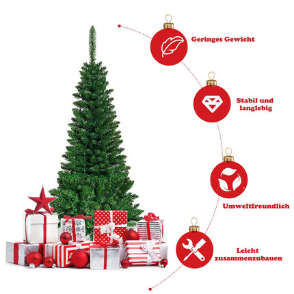 Künstlicher Weihnachtsbaum 135 cm, 150 LED-Lichter, Metallständer