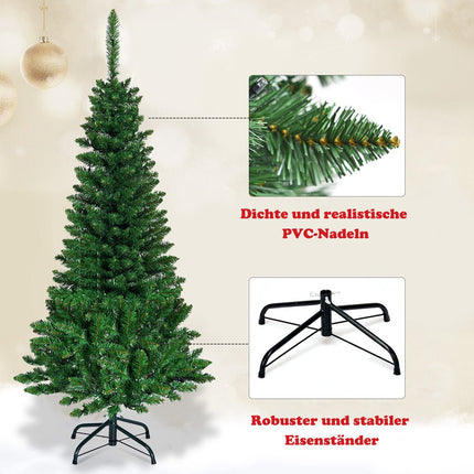Künstlicher Weihnachtsbaum 135 cm, 150 LED-Lichter, Metallständer