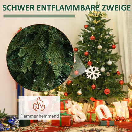 Artificial Christmas Tree, 150 cm, 946 Branches, Metal Stand